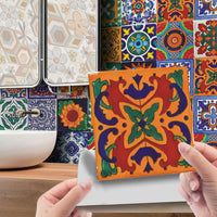 Floral Collection Peel and Stick Tile Stickers 24 PC Set backsplash