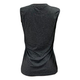 Women's Round Neck Sleeveless Loose Tank Sunflower Printed Pullover Hips Length