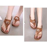 Women Open Toe Slippers Beach Sandals Flip Flops Thong Mules Wedge Casual Shoes