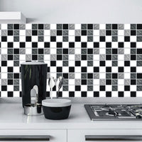 24Pcs Floral Mosaic Tile Stickers Self Adhesive Home Wall Decor Transfers Decal