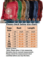 Women Dandelion Printed Long Sleeve T-Shirt Pullover Blouse Tops Tunic Plus Size