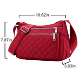 Women Crossbody Bags Waterproof Ladies Multi-Pockets Shoulder Bag Nylon Tote Bag