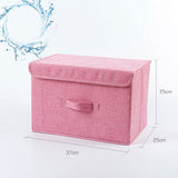 Foldable Cube Storage Bins with Lids and Handle, Large  Fabric Storage Basket Organizer Containers