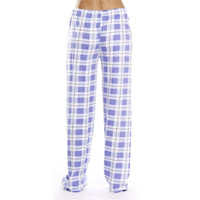 Women's Casual Plaid Printed Loose Pajama Bottoms Trousers Sleepwear Homewear