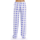 Women's Casual Plaid Printed Loose Pajama Bottoms Trousers Sleepwear Homewear