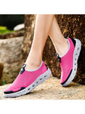 Men's Comfort Casual Mesh Plaid Breathable Slip On Casual Shoes Walking Sneakers