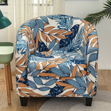 2Pcs Tub Club Chair Cover Elastic Slipcover + Cushion Cover Furniture Protector