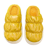 Ladies Cute Solid Color Slippers Round Toe Platform Keep Warm Slippers