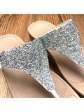Women Rhinestone Slippers Sandals Slip On Flip Flops Thong Mules Casual Shoes