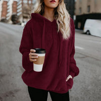 Women Hoodie Jumper Zip Up Sweater Casual Long Sleeve Hooded Sweatshirt Pullover