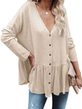 Women's Solid Casual Long Sleeve Ruched Cardigan Coat Outwear Jacket Open Front