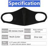 CUH Frabic Face Masks,Soild Color Mouth Covering,Strethable Mouth-muffle,Washable Reusable Mask,Adult Kids Face Cover