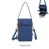 Women Small Cell Phone Case Handbag PU Leather Crossbody Shoulder Bag Wrist Strap Purse Pouch Messenger Bags with Card Slots