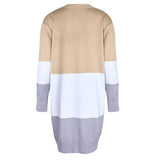 Ladies Retro Vintage Sweater Open Front Long Sleeve Classic Knit Cardigan Outwear Coat