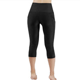 Women's Capri Yoga Pants High Waist Leggings Cropped Pocket Fitness Sports Gym