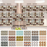 6-60 PACK Peel and Stick Tile Backsplash Self-Adhesive Decorative Waist Line Mosaic Tiles for Kitchen and Bathroom