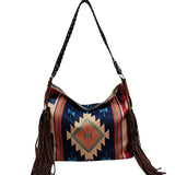 Women Vintage Tassel Canvas Shoulder Bag Oversized Beach Bag Tote Handbag Purse
