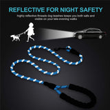 5FT Dog Leash Lead Padded Handle Reflective Nylon Rope Training Walking Harness
