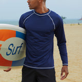 Mens Long Sleeve Shirt Scuba Diving Surfing Swimwear UV Protection Swimsuit Tops