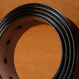 Unisex Belt Classic Stitched Microfiber Leather Dress Belts Adjustable Wristband