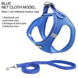 Pet Dog Puppy Harness & Leash Lead Set Traction Kit Adjustable Collar Reflective