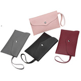 Women PU Leather Wristband Wallet Clutch Bag Phone Holder Zip Coin Purse Handbag