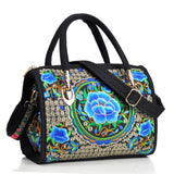 Women's Retro Handmade Embroidery Crossbody Bag Handbag Purses Shoulder Bag Tote