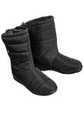 Women Waterproof Winter Snow Boots Wedge Fur Lined Warm Slip On Mid-Calf Booties