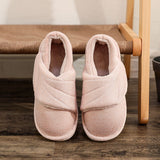 Women's Solid Color Flats Warm Round Toe Closed Toe Magic Tape Warm Casual Shoes