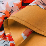 Womens Sexy Floral Printed Short Sleeves Tops T-Shirt Blouses Pullover Oversized