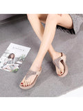 Women Rhinestone Slippers Sandals Slip On Flip Flops Thong Mules Casual Shoes