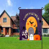 Halloween Fall Garden Flag Seasonal Garden Flags Vertical Double Sided Holiday Yard Flags for Outdoor Decorations, Ghost Pumpkin