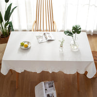 Ruffle Cotton Table Cloth Cover Rectangle Square Tablecloth Dining Wedding Decor