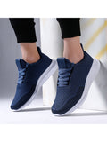 Men's Mesh Sneakers Breathable Lace up Running Athletic Walking Sport Shoes Lightweight