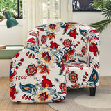 2Pcs Tub Club Chair Cover Elastic Slipcover + Cushion Cover Furniture Protector