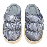 Ladies Cute Solid Color Slippers Round Toe Platform Keep Warm Slippers
