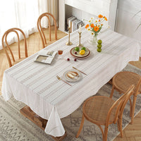 Hollow Cotton Table Cloth Cover Rectangle Square Tablecloth Kitchen Dining Decor