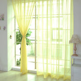 Textile 1/2X Sheer Voile Window Treatment Rod Pocket Curtain Panels for Bedroom and Living Room