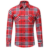 Men's Casual Button Down Plaid Shirt