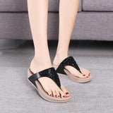 Women Rhinestone Slippers Sandals Slip On Flip Flops Thong Mules Casual Shoes