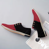 Men's Oxfords Lace Up Casual Boat Shoes Genuine Leather Shoes Breathable Loafers