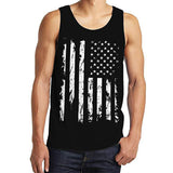 Men American Flag Sleeveless Vest Tank Top Undershirt Sports Gym Fitness T-Shirt