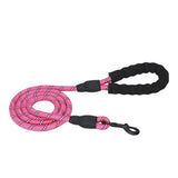 5FT Dog Leash Lead Padded Handle Reflective Nylon Rope Training Walking Harness
