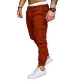 Mens Loose Sports Trousers Solid Color Pants Long Joggers Running Fit Sweatpants