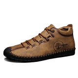 Men's Casual Lace Up Shoes Low Top Breathable Shoes Round Toe Flat Comfortable