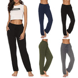 Women Loose Yoga Pants Trousers Fitness Sports Wide Leg Pants Legging Drawstring