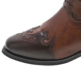 Womens Cowgirl Cowboy Boots Ladies Mid Wide Calf Fashion Western Shoes Size 4-12