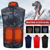 Unisex Electric Heated Vest Heating Coat Jacket USB Body Winter Warmer Windproof
