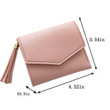 PU Leather Tassels Trifold Wallet Credit Card Holder Money Clutch Purse Handbag