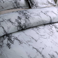 3Pcs Marble Duvet Quilt Cover Set Queen King Size Bedding Set With Pillowcases